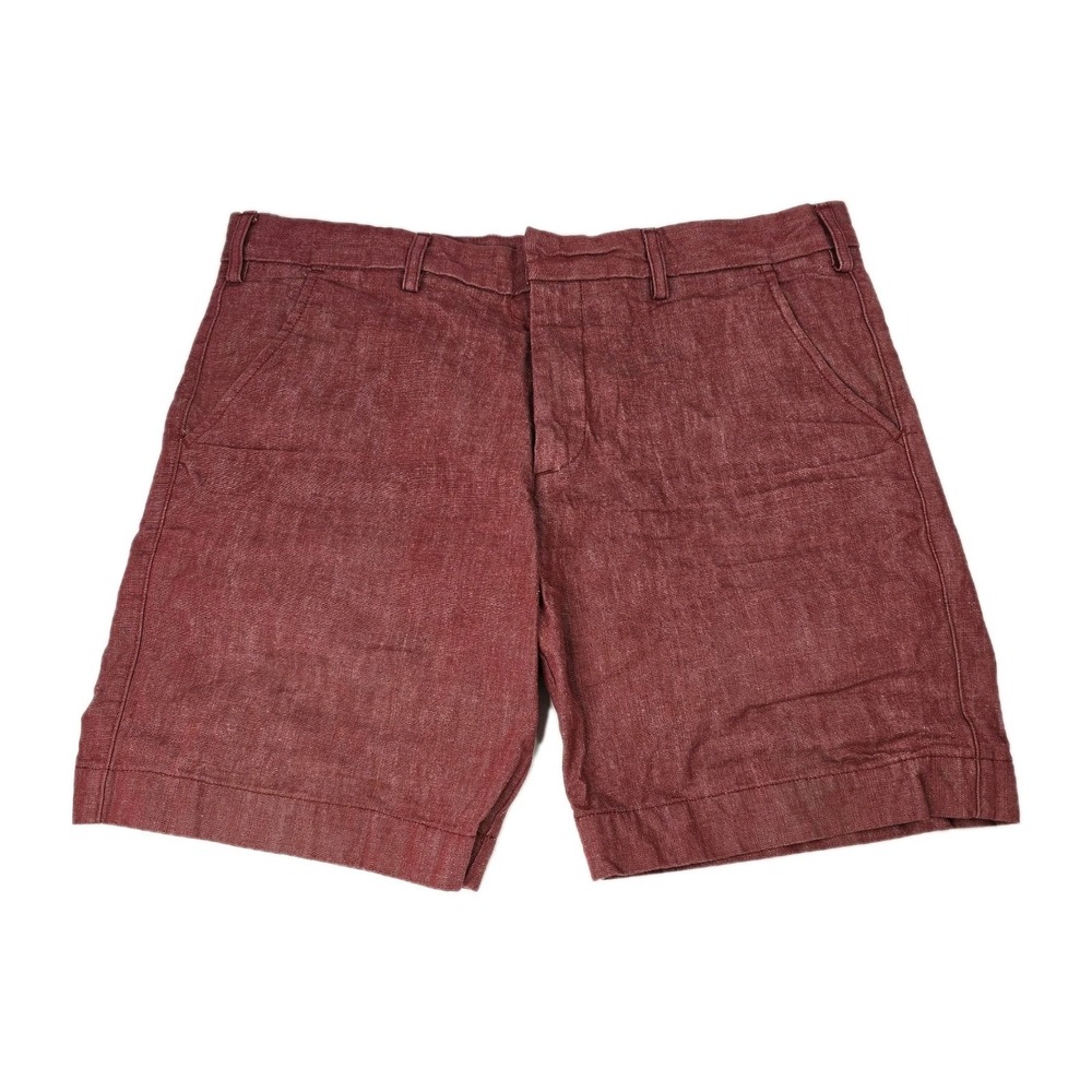 Gustin Shorts Mens 34 Red Chambray Chino Casual Summer Resort Preppy Golf Tennis